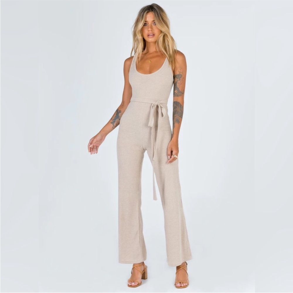 Princess Polly Beige Jumpsuit, Size 2